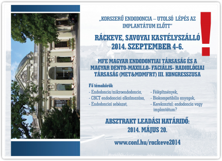 III. MET & MDMFRT Kongresszus - Ráckeve - 2014. szeptember 4-6.