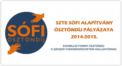 Sófi Ösztöndíj pályázat 2014-2015